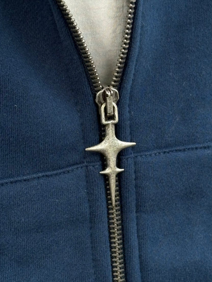 blue spikey-zip