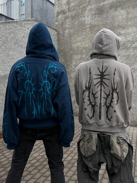 blue spikey-zip